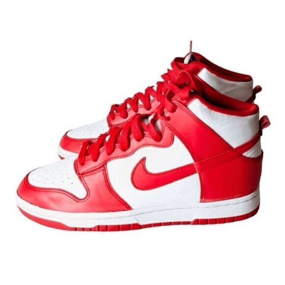 NIKE Dunk High 'Championship Red' Sneakers Size 8 - Picture 3 of 9